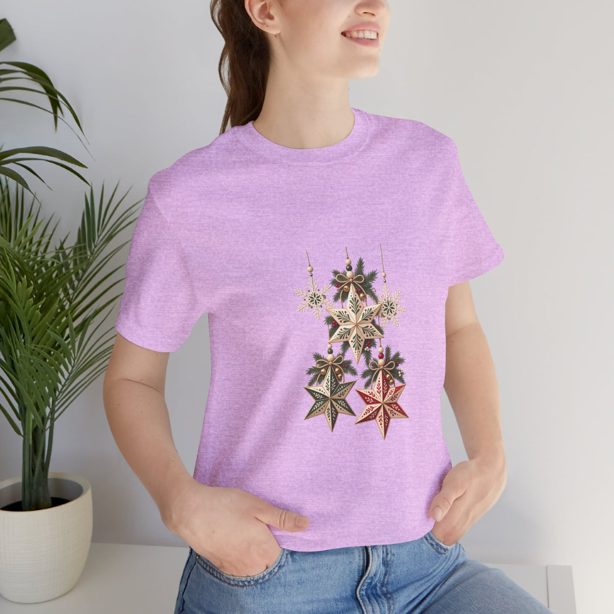 Christmas Star Ornaments T-Shirt — Vintage Holiday Stars Tee