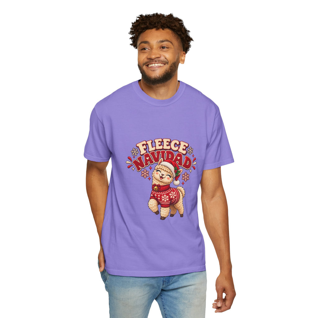 Fleece Navidad Tee — Cute Llama Christmas T-Shirt