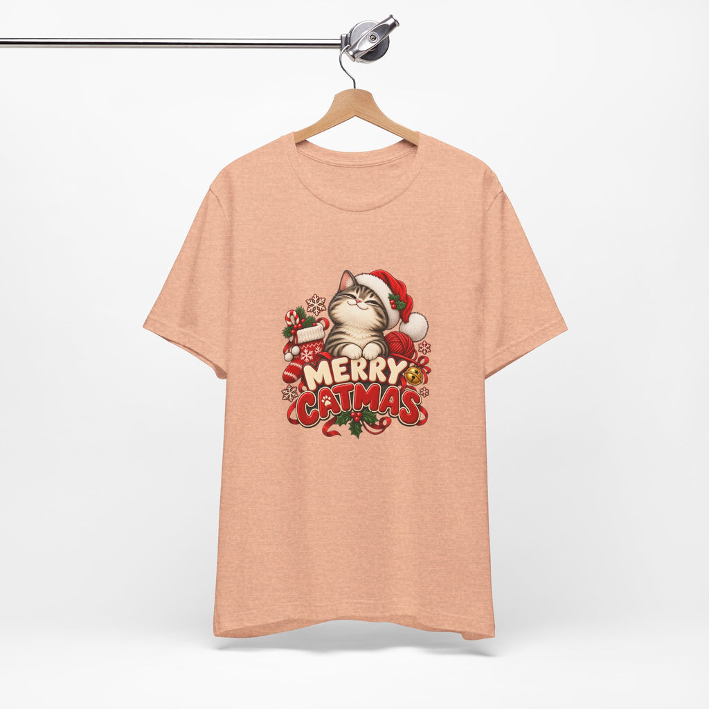 Merry Catmas T-Shirt – Cute Christmas Cat Holiday Tee