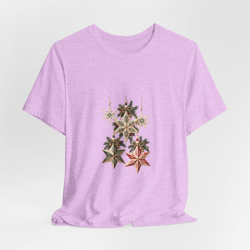 Christmas Star Ornaments T-Shirt — Vintage Holiday Stars Tee