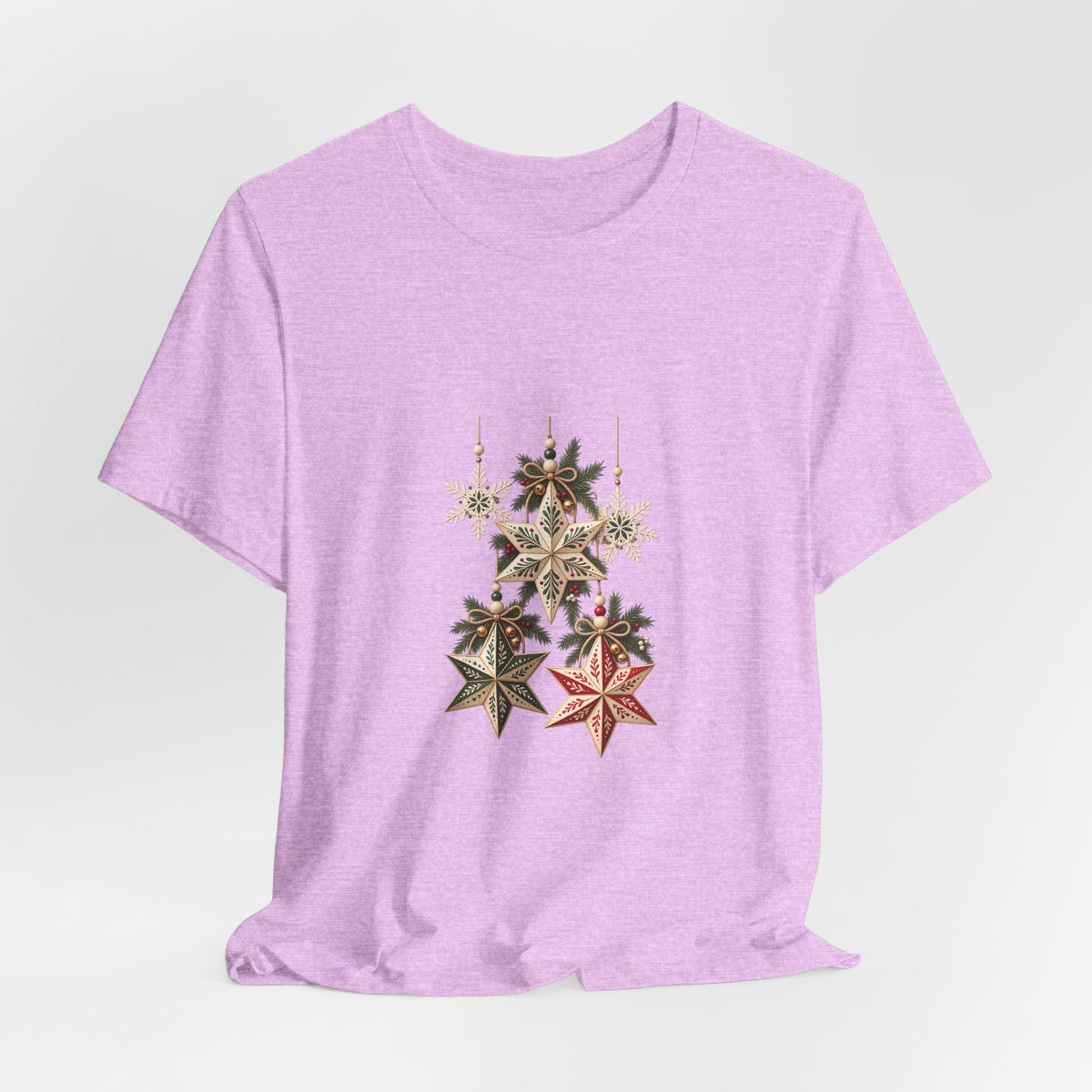 Christmas Star Ornaments T-Shirt — Vintage Holiday Stars Tee