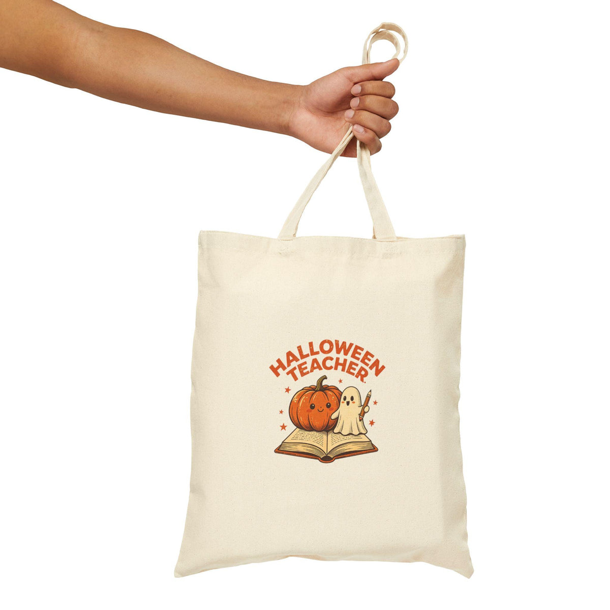 Halloween Teacher Pumpkin And Ghost Tote Bag