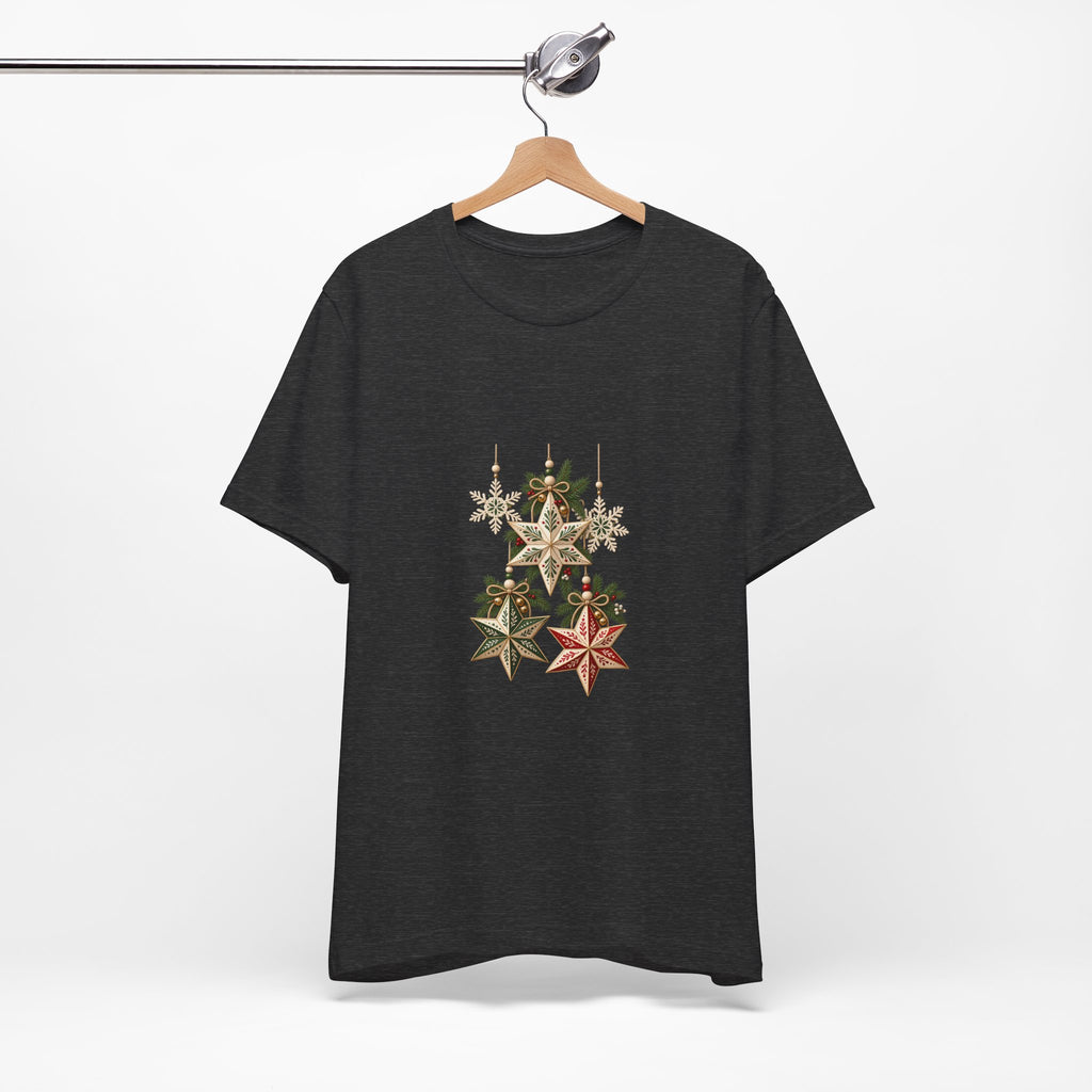 Christmas Star Ornaments T-Shirt — Vintage Holiday Stars Tee