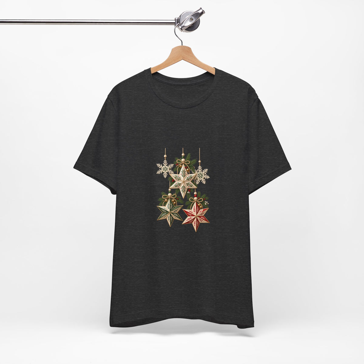Christmas Star Ornaments T-Shirt — Vintage Holiday Stars Tee