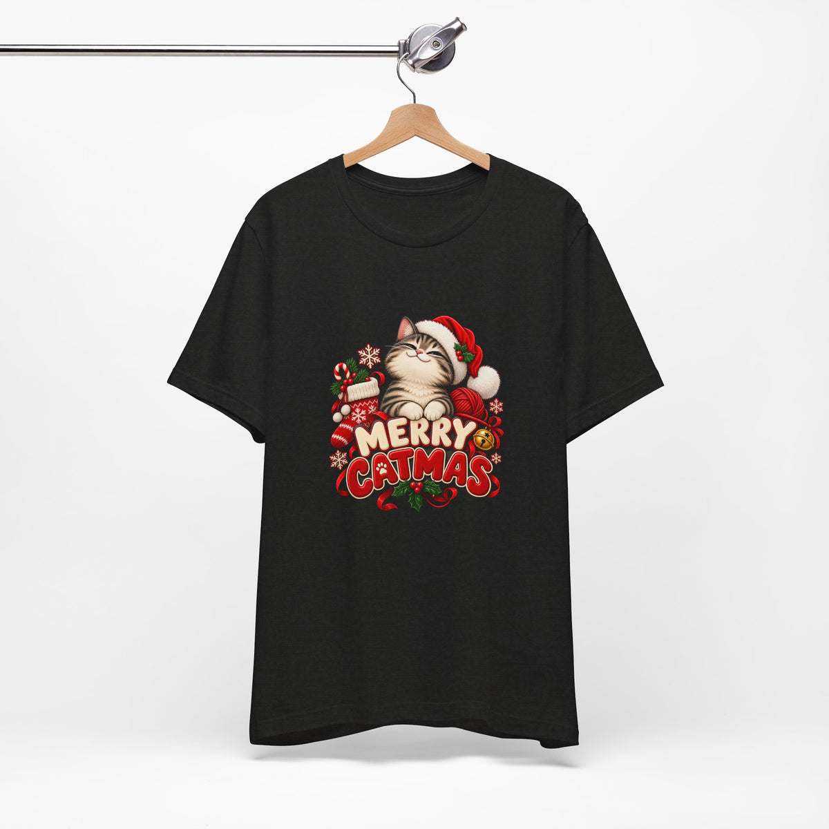 Merry Catmas T-Shirt – Cute Christmas Cat Holiday Tee