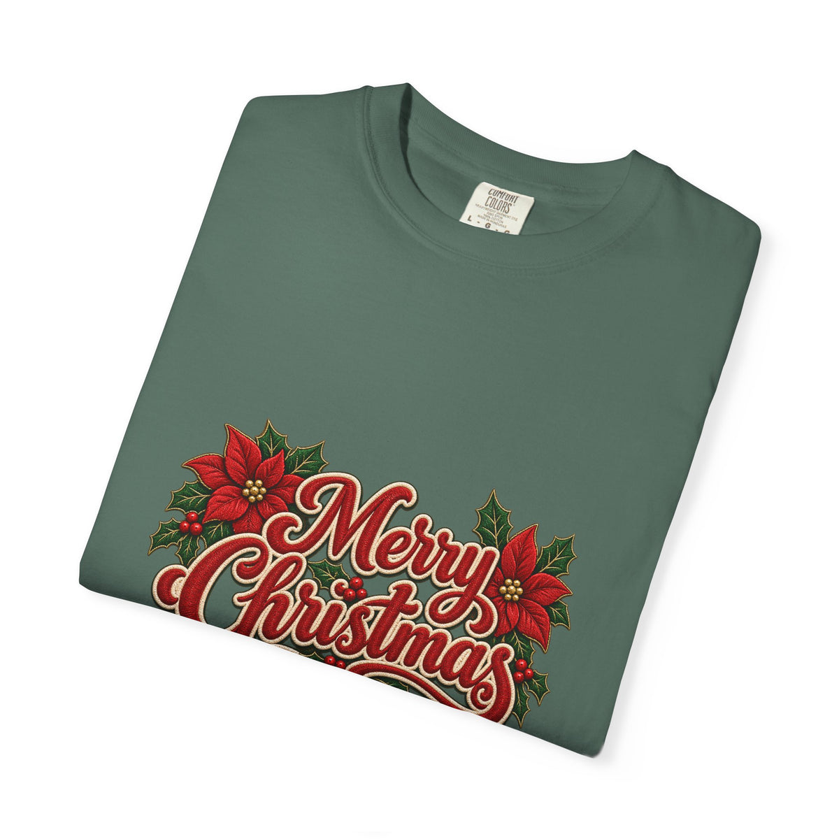 Merry Christmas Poinsettia T-Shirt