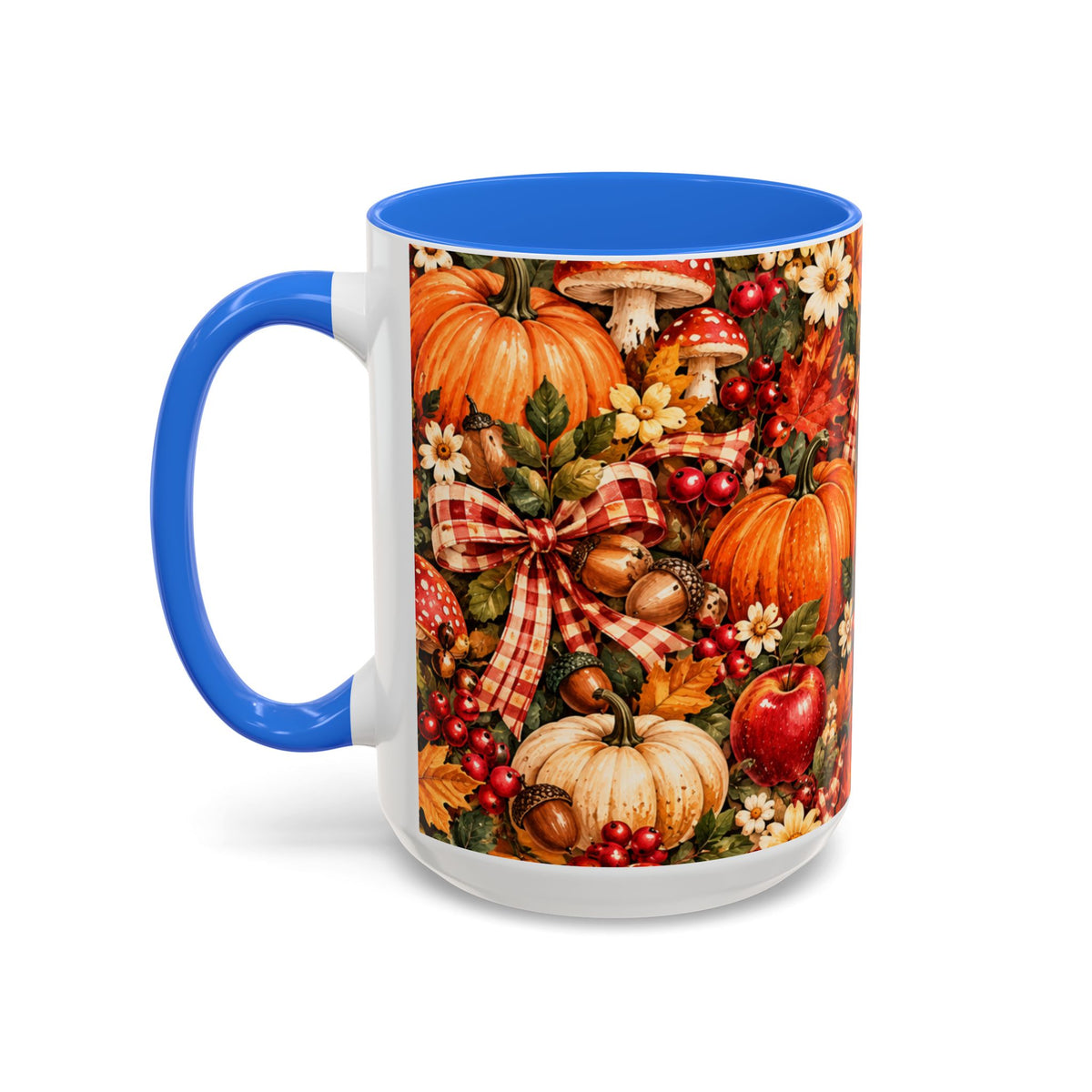 Autumn Harvest Mugs | Fall Pumpkins, Apples, Mushrooms, Daisies 11oz 15oz