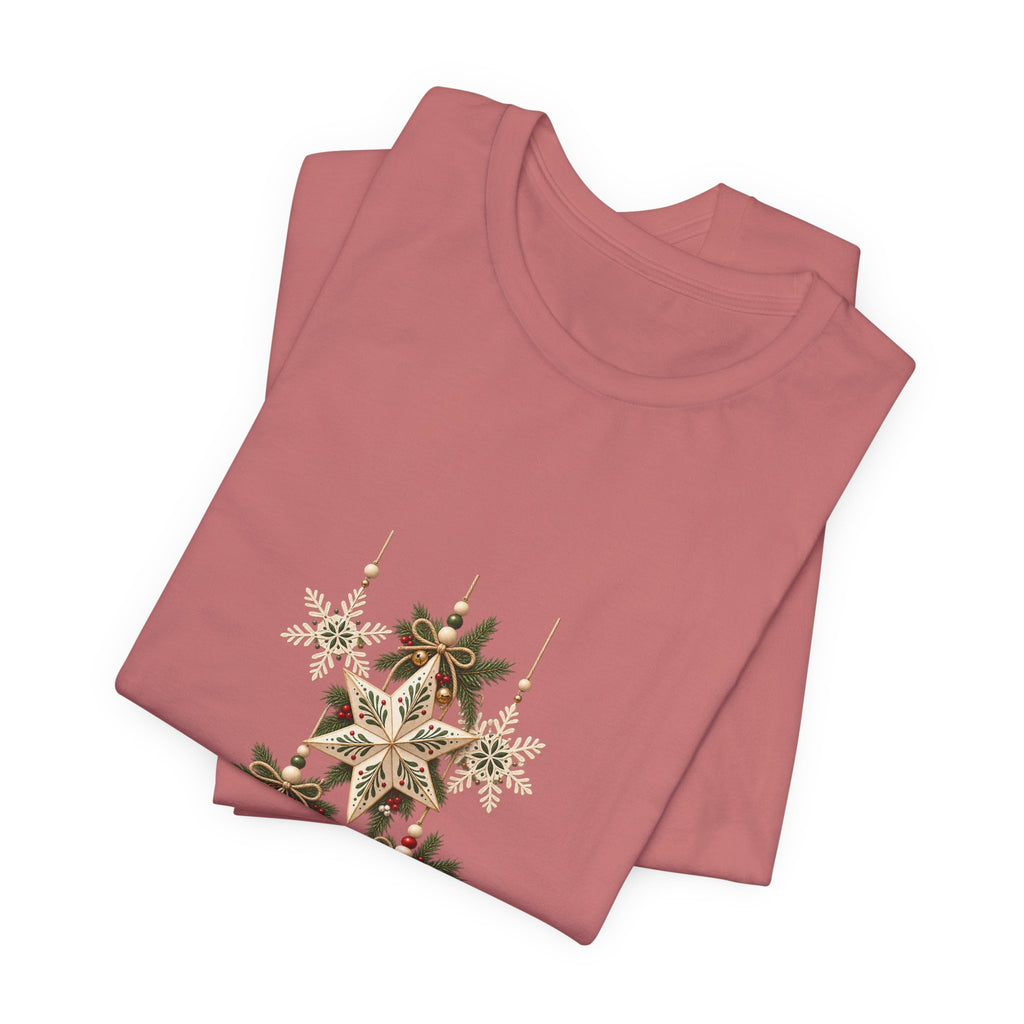 Christmas Star Ornaments T-Shirt — Vintage Holiday Stars Tee