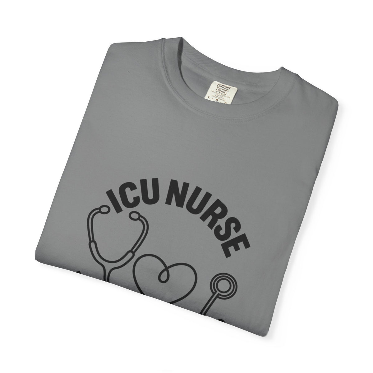 ICU Nurse Night Shift Survivor T-shirt | Stethoscope Heart Design