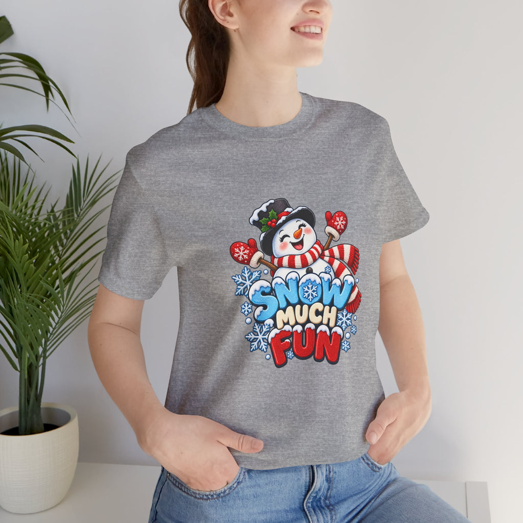 Snow Much Fun T-Shirt – Cute Snowman Holiday Tee