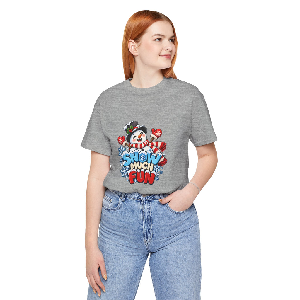 Snow Much Fun T-Shirt – Cute Snowman Holiday Tee