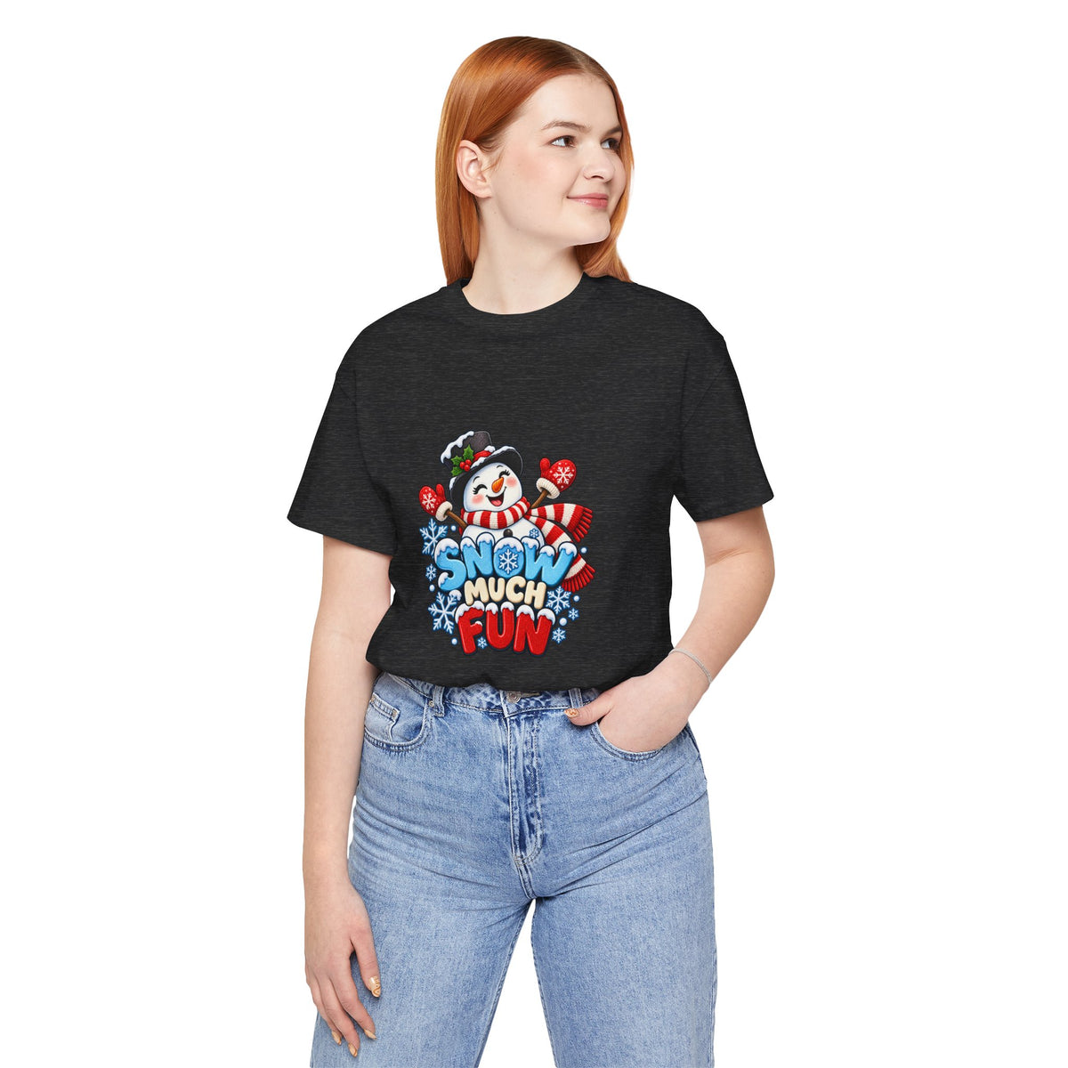 Snow Much Fun T-Shirt – Cute Snowman Holiday Tee