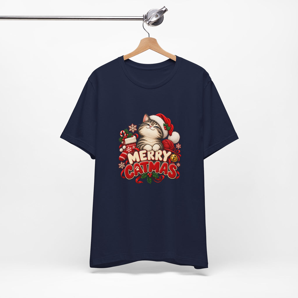 Merry Catmas T-Shirt – Cute Christmas Cat Holiday Tee