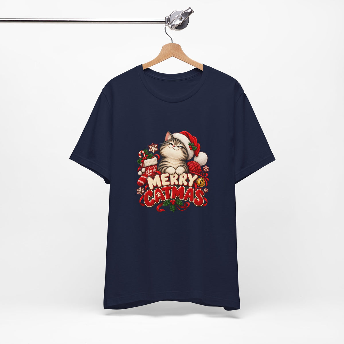 Merry Catmas T-Shirt – Cute Christmas Cat Holiday Tee