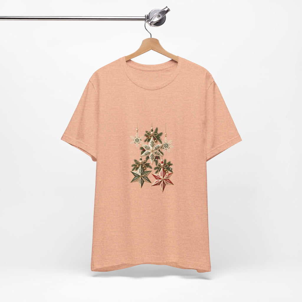 Christmas Star Ornaments T-Shirt — Vintage Holiday Stars Tee