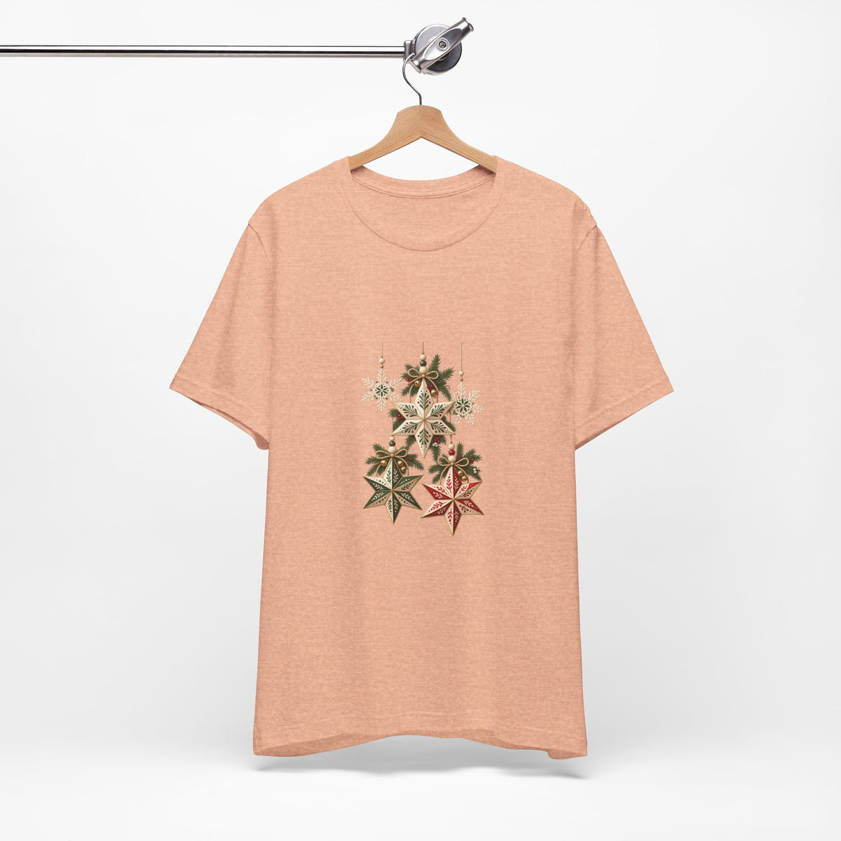 Christmas Star Ornaments T-Shirt — Vintage Holiday Stars Tee