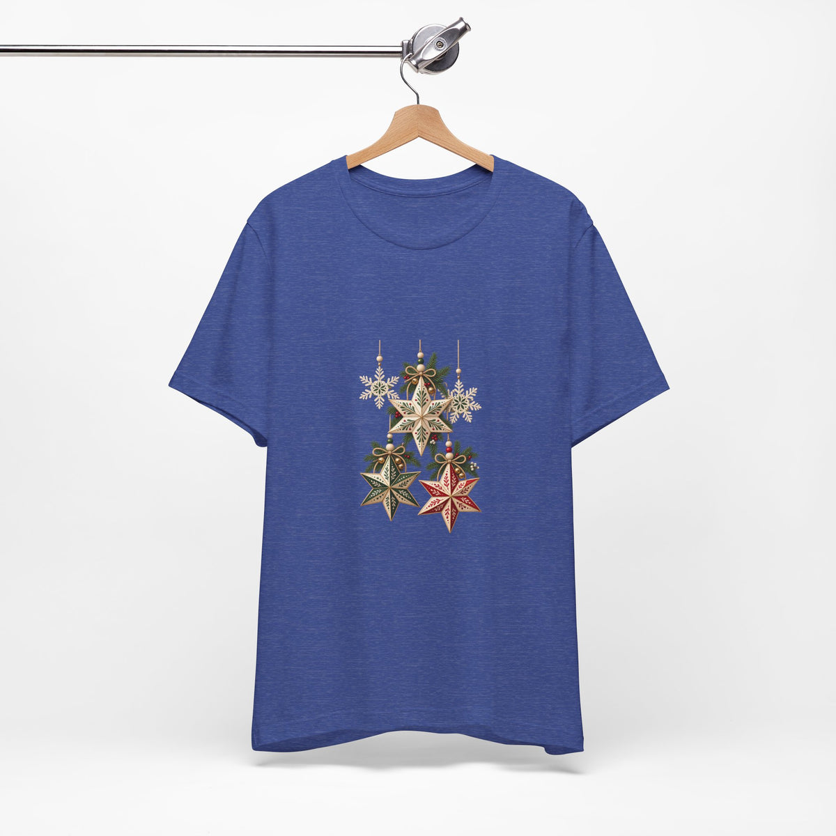 Christmas Star Ornaments T-Shirt — Vintage Holiday Stars Tee
