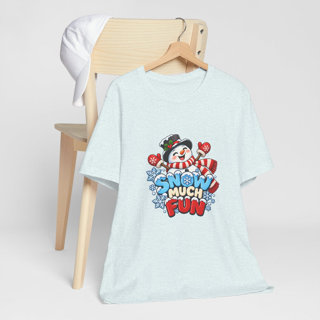 Snow Much Fun T-Shirt – Cute Snowman Holiday Tee