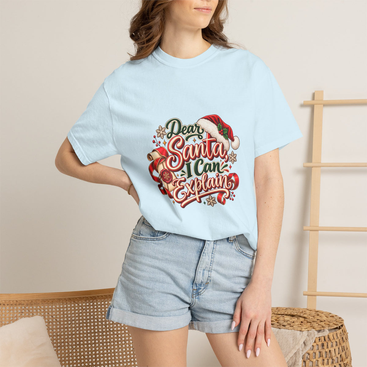 Dear Santa I Can Explain T-Shirt — Funny Christmas Tee