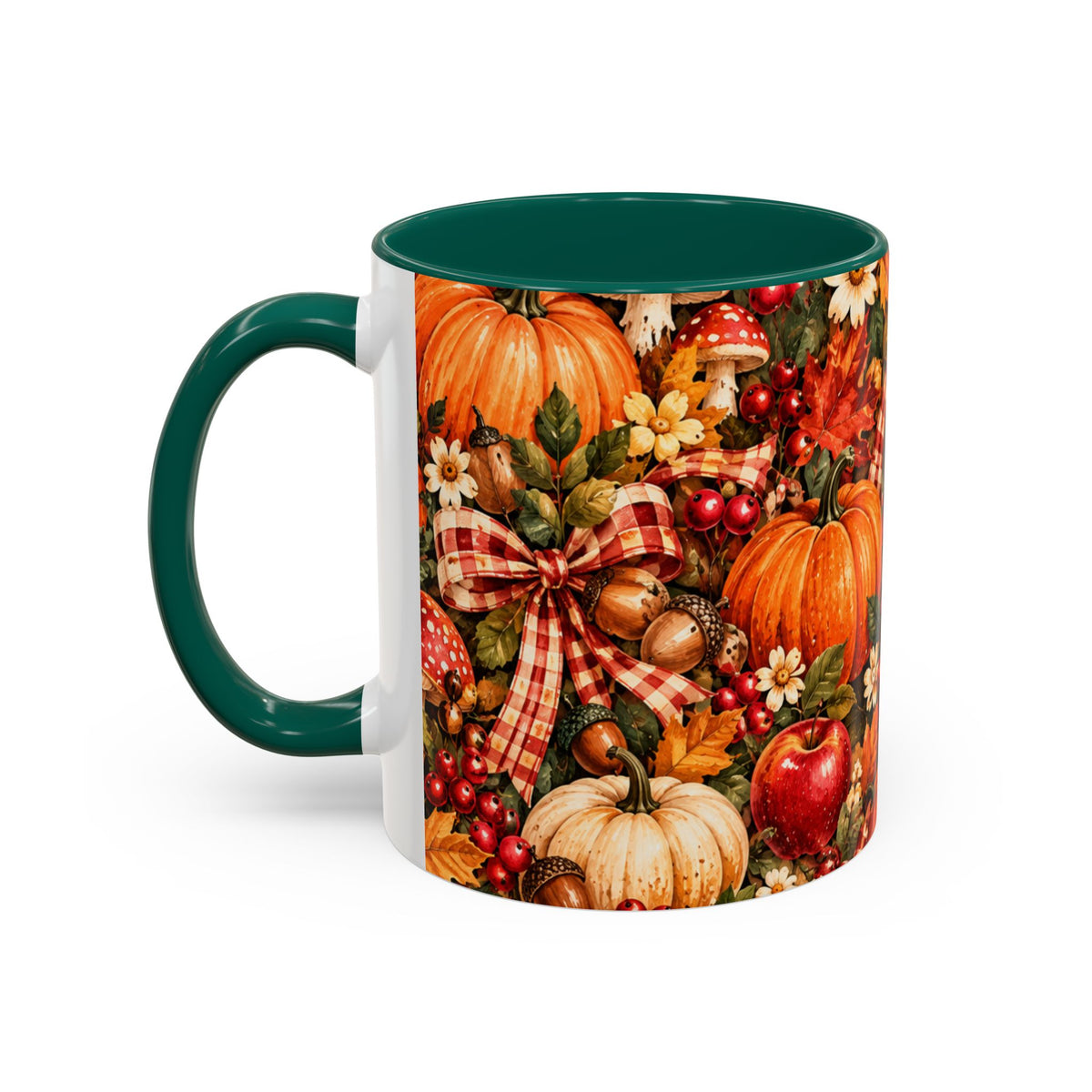 Autumn Harvest Mugs | Fall Pumpkins, Apples, Mushrooms, Daisies 11oz 15oz