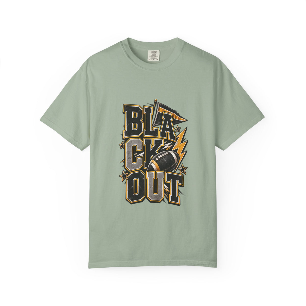 Blackout Lightning Football tee | Graphic T-Shirt, Team Spirit