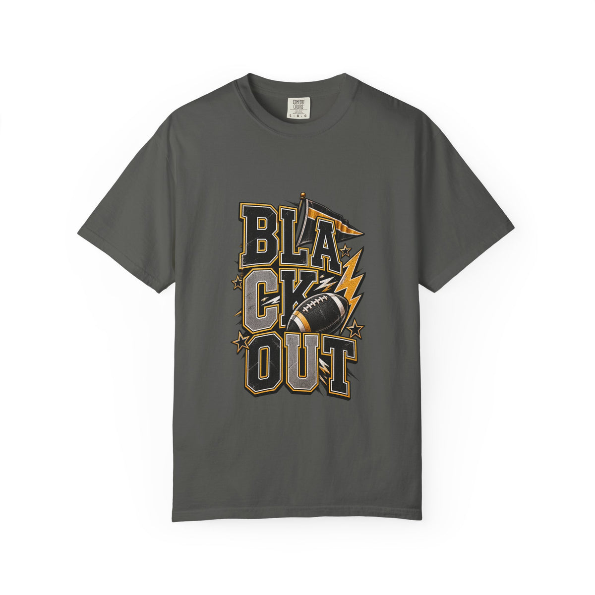 Blackout Lightning Football tee | Graphic T-Shirt, Team Spirit