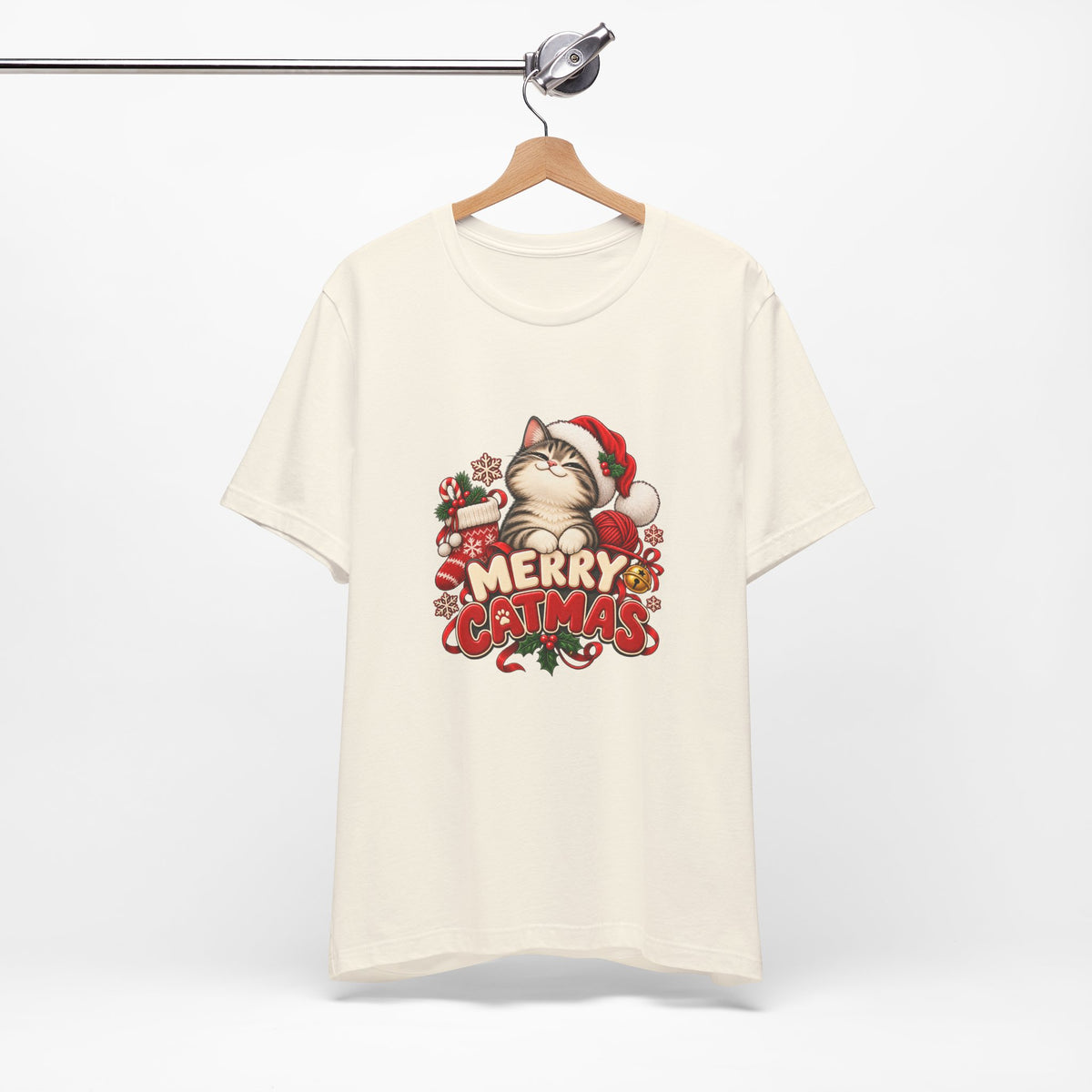 Merry Catmas T-Shirt – Cute Christmas Cat Holiday Tee