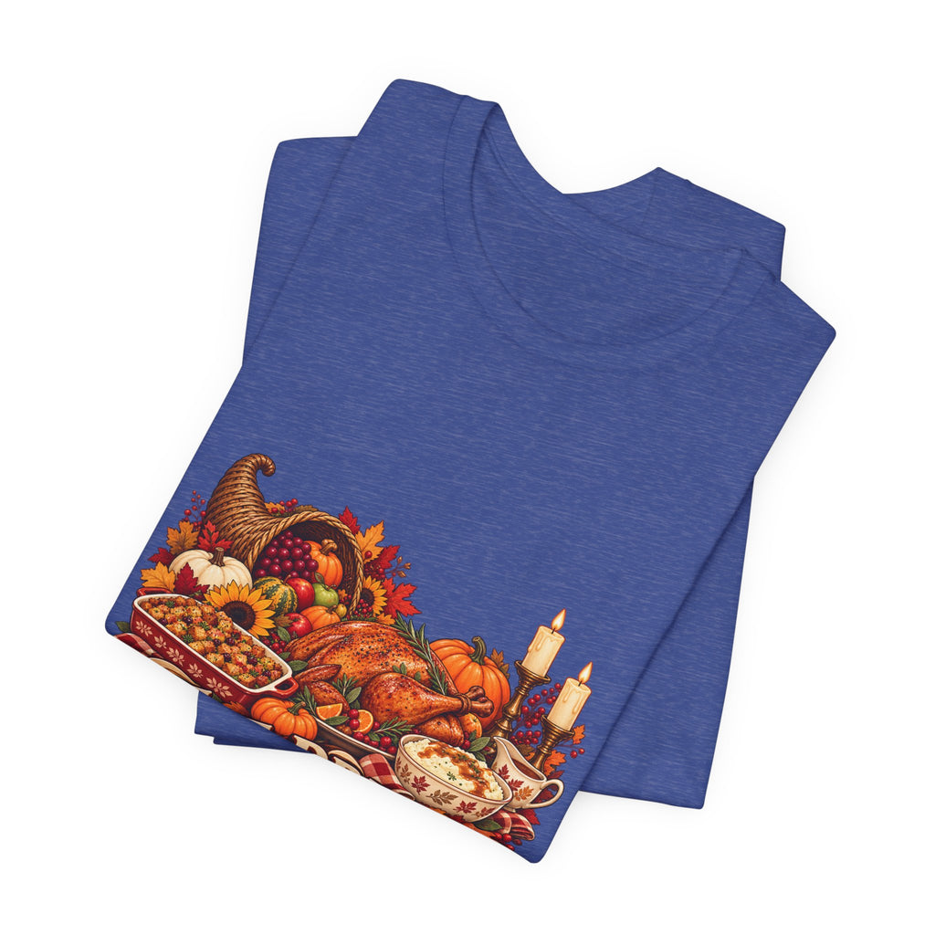 Eat Drink Be Thankful Thanksgiving Tee | Cornucopia Harvest Fall Shirt