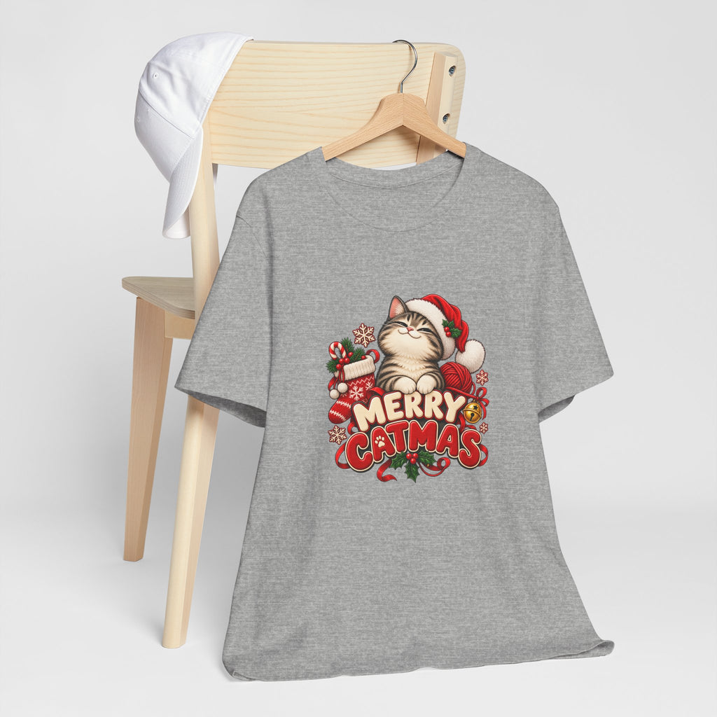 Merry Catmas T-Shirt – Cute Christmas Cat Holiday Tee