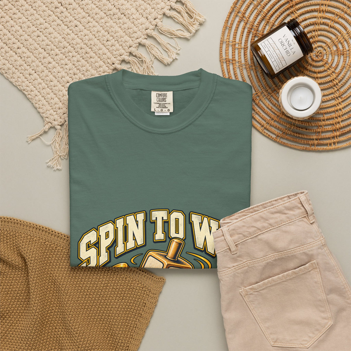 Spin to Win Dreidel T-shirt | Hanukkah Chanukah Festival Design