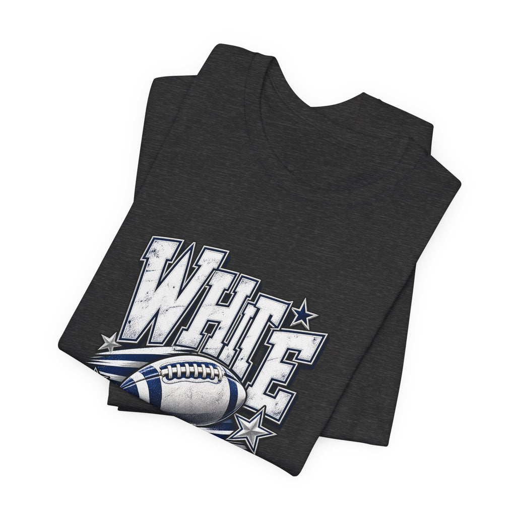 White Out Football Tee | Vintage Helmet, Stars, Sports Graphic