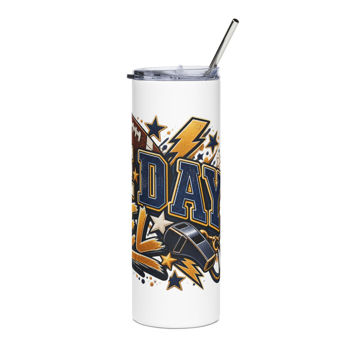 Game Day Fuel Tumbler | Football Graphic 20oz Stainless Steel