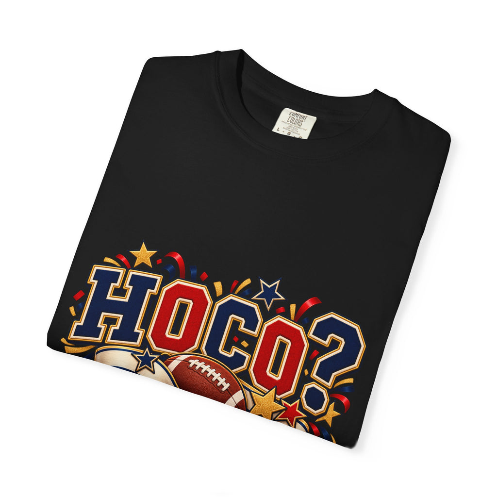 HOCO? Football Homecoming T-shirt | School Spirit, Stars & Banner Design