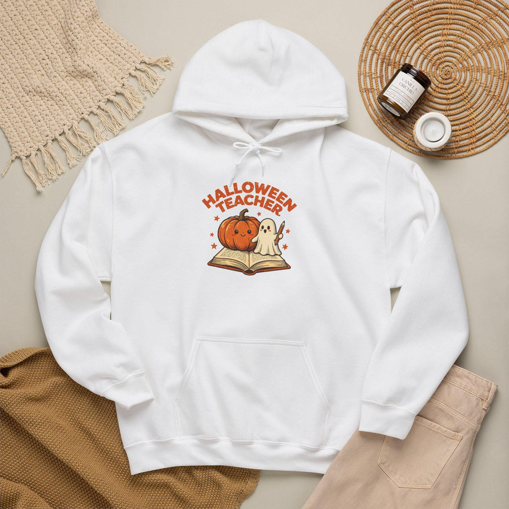 Halloween Teacher Pumpkin And Ghost Hoodie