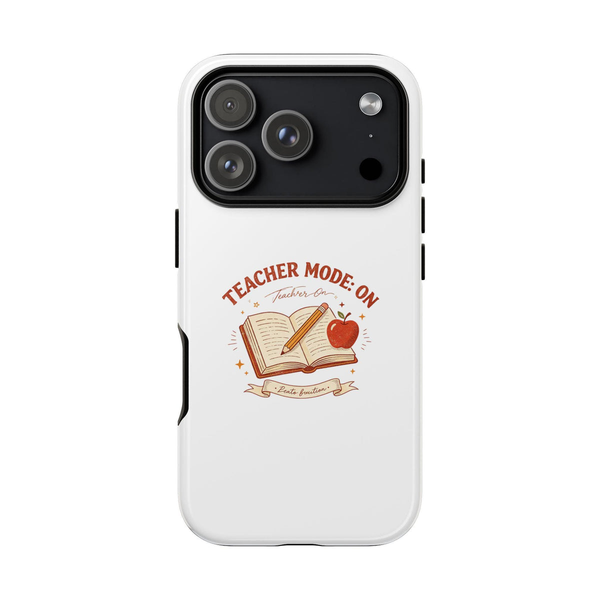 Teacher Mode On Book And Apple Phone Case