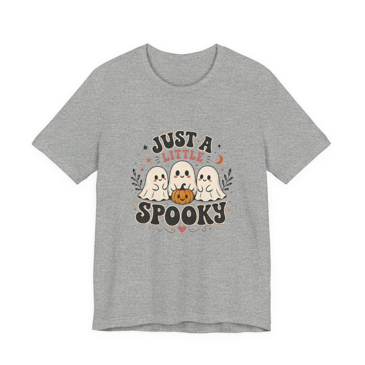 Just A Little Spooky tee | Cute Ghosts with Pumpkin Halloween Shirt