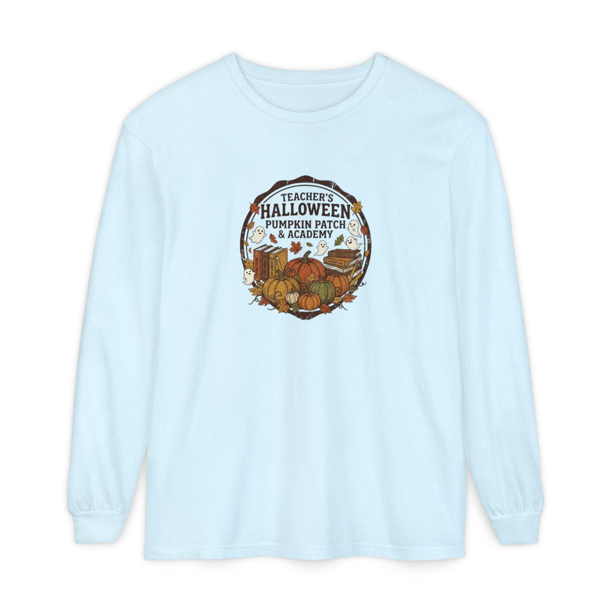 Teachers Halloween Pumpkin Patch Academy Long Sleeve Shirt | Autumn Teacher Tee