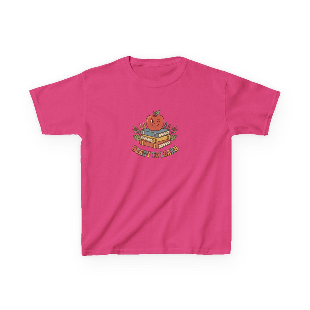 Apple on Books Kids T-Shirt | Back to School Cute Teacher Shirt