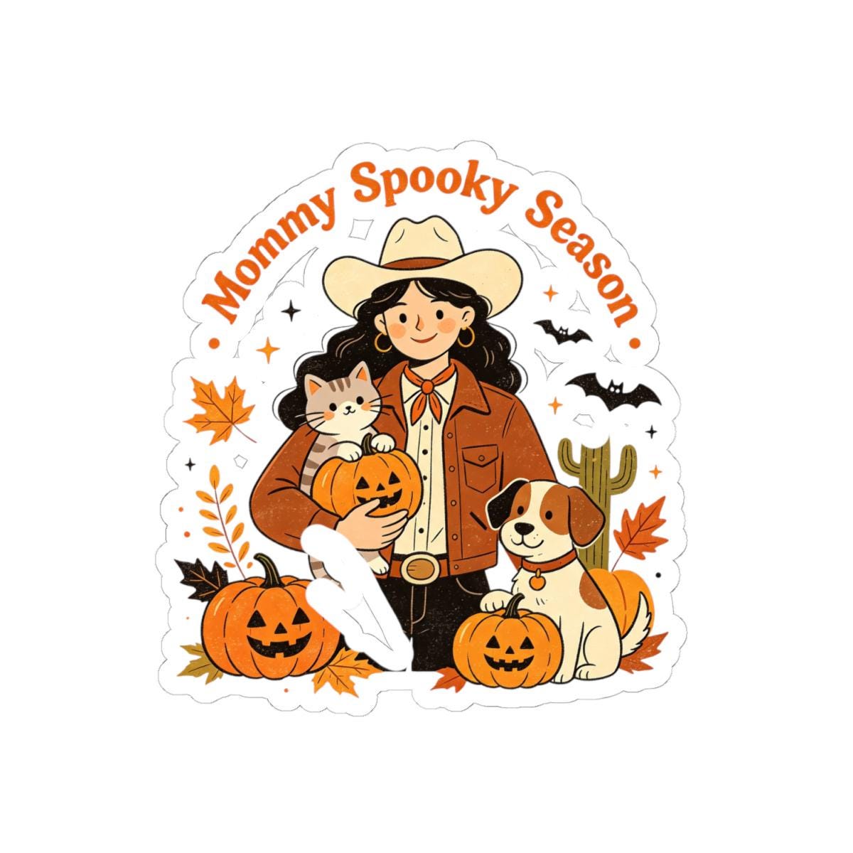 Mom And Kids Halloween Costume Crew Sticker