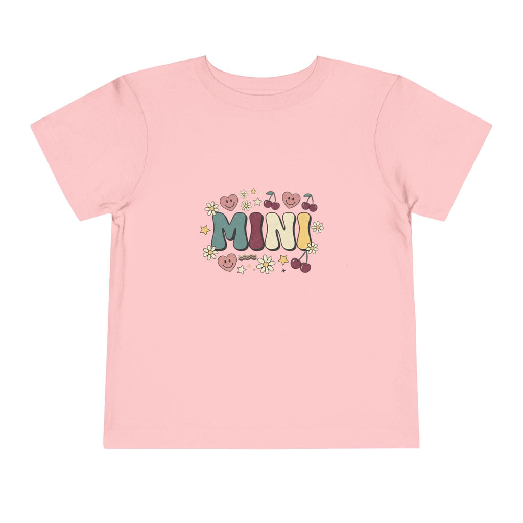 MINI floral lettering toddler tee | retro cherries hearts daisies
