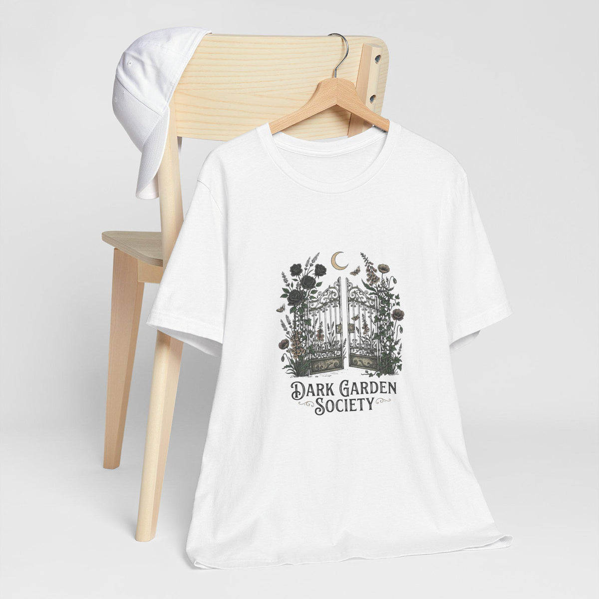 Dark Garden Society Tee | Moon Gate Floral Illustration