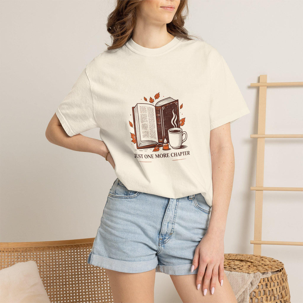 Just One More Chapter T-Shirt | Book Lover Tee, Coffee & Books Design