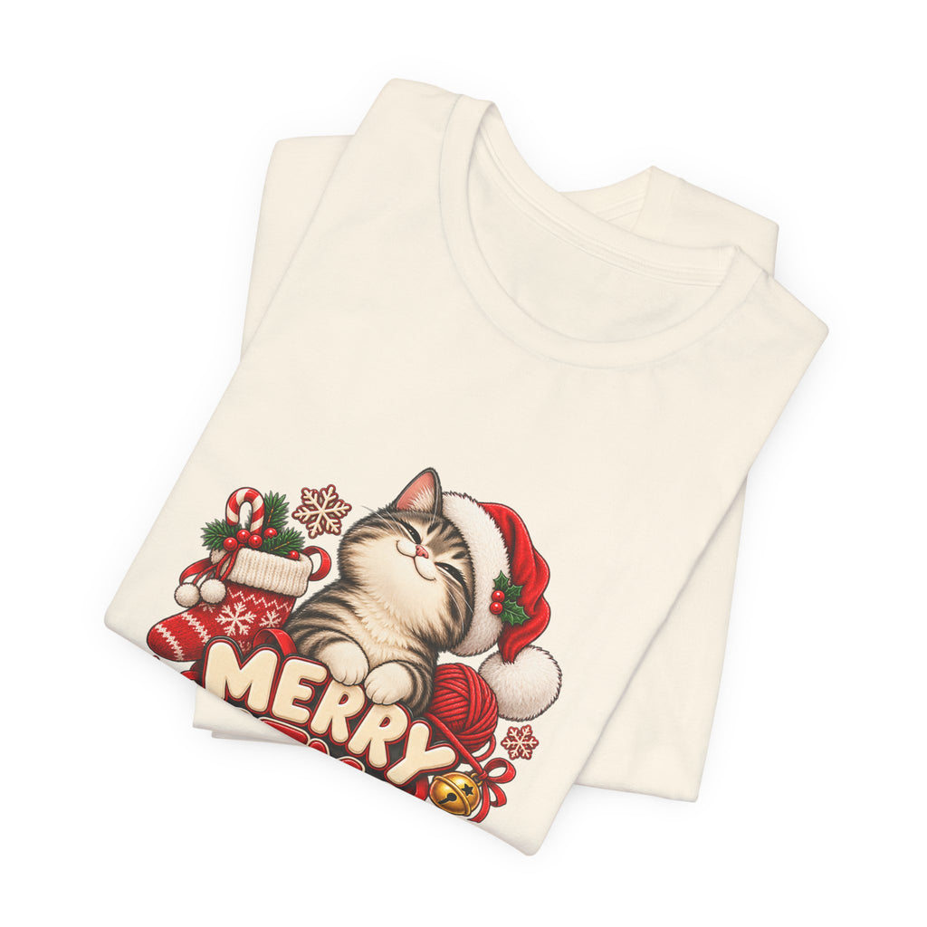 Merry Catmas T-Shirt – Cute Christmas Cat Holiday Tee