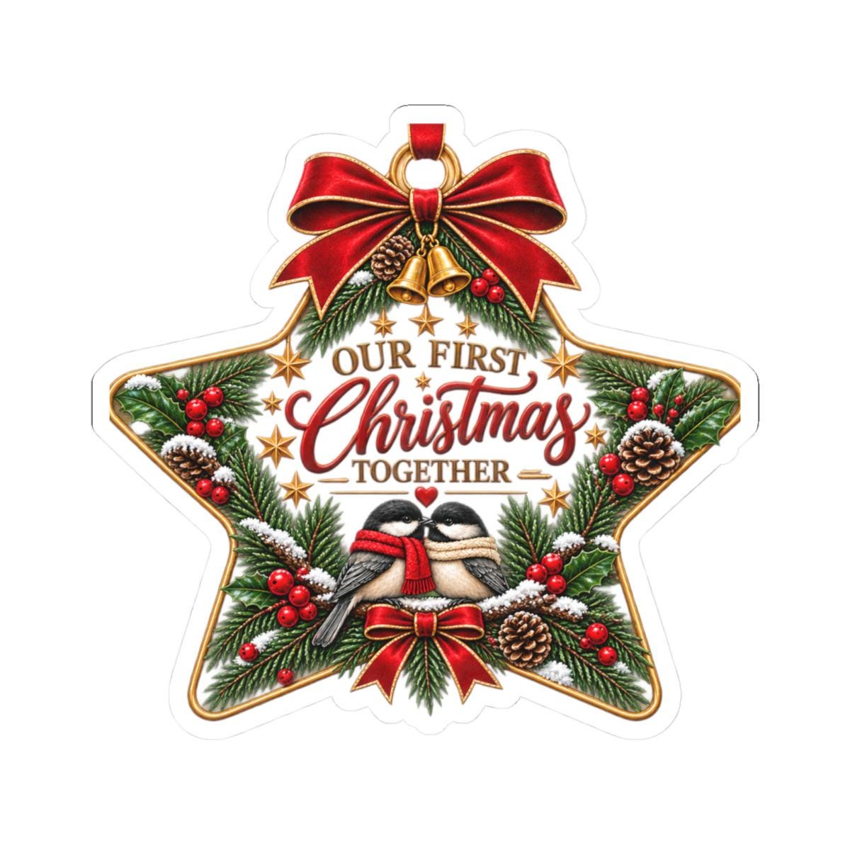 Our First Christmas Together Sticker | Kiss-Cut Holiday Decal