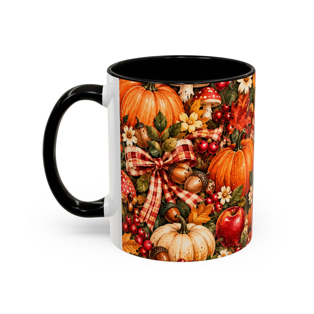 Autumn Harvest Mugs | Fall Pumpkins, Apples, Mushrooms, Daisies 11oz 15oz