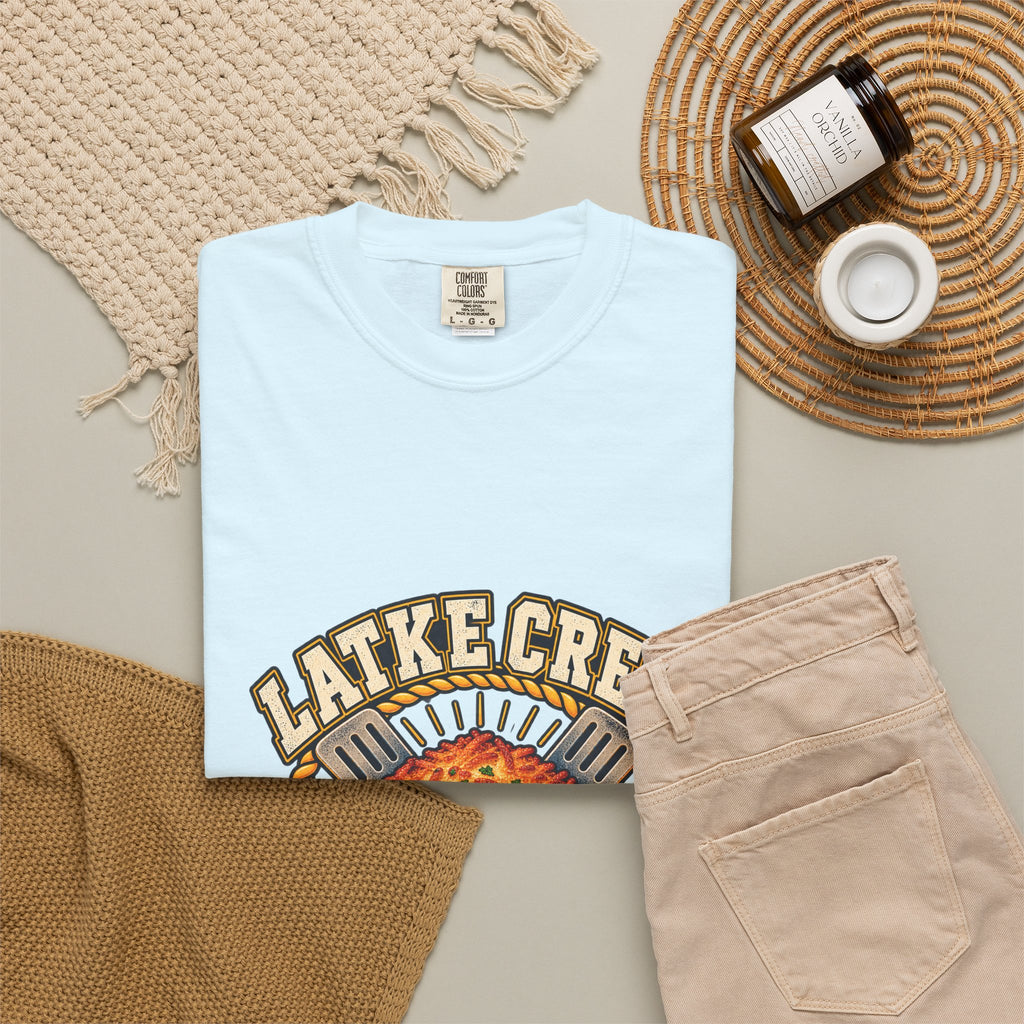 Latke Crew Illustration T-Shirt | Hanukkah Potato Pancake Design