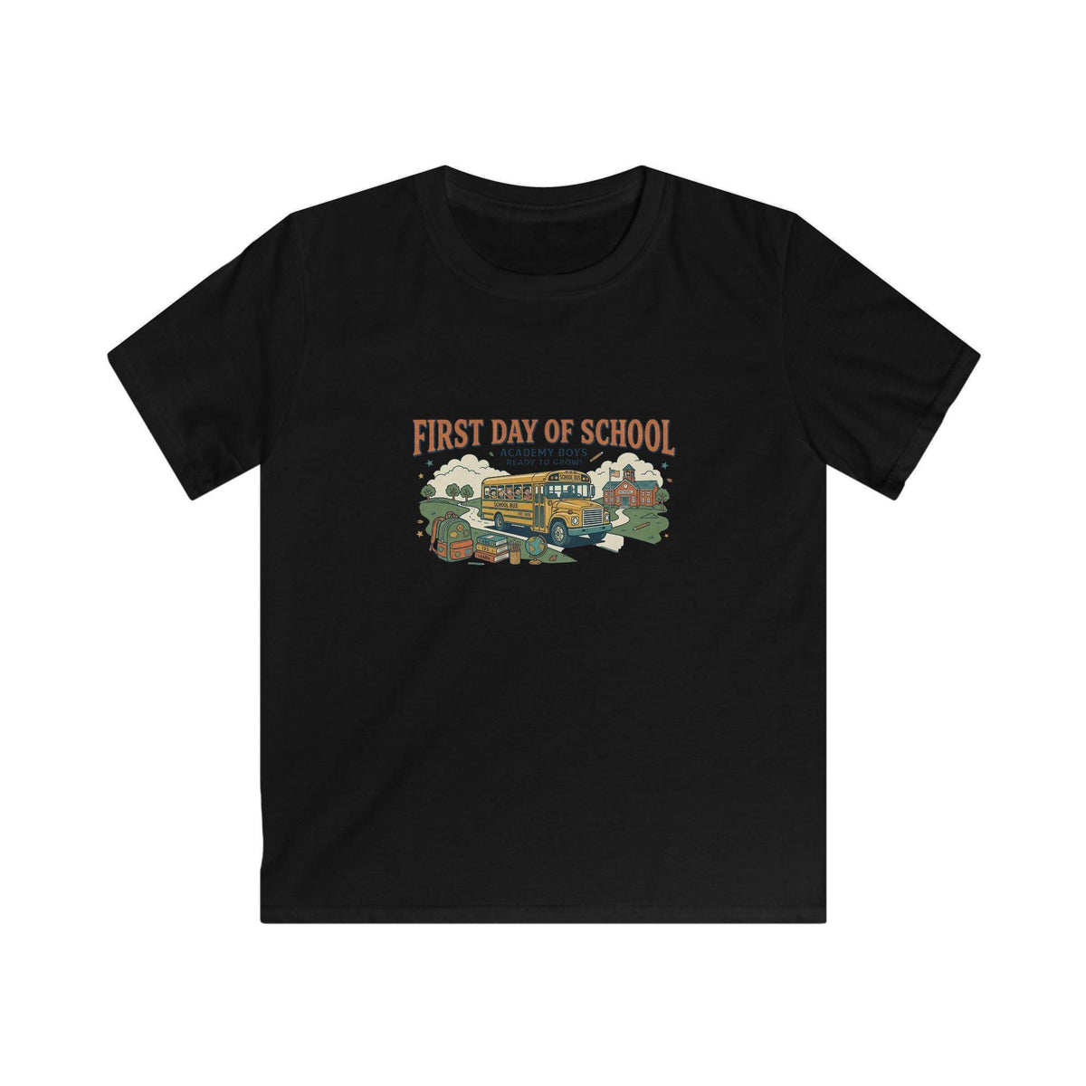 First Day of School bus illustration Kids Tee | Back to School, Classroom