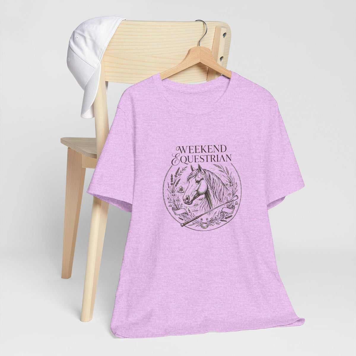 Weekend Equestrian horse illustration T-Shirt | Vintage equine line art