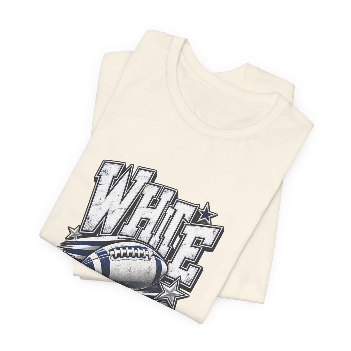 White Out Football Tee | Vintage Helmet, Stars, Sports Graphic