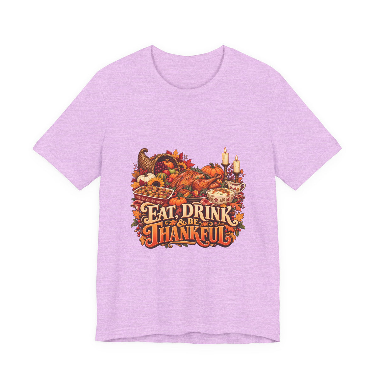 Eat Drink Be Thankful Thanksgiving Tee | Cornucopia Harvest Fall Shirt